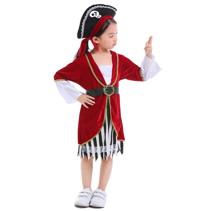 Новый Детский Пиратский Костюм Забавный костюм на Хэллоуин детский Косплей для
