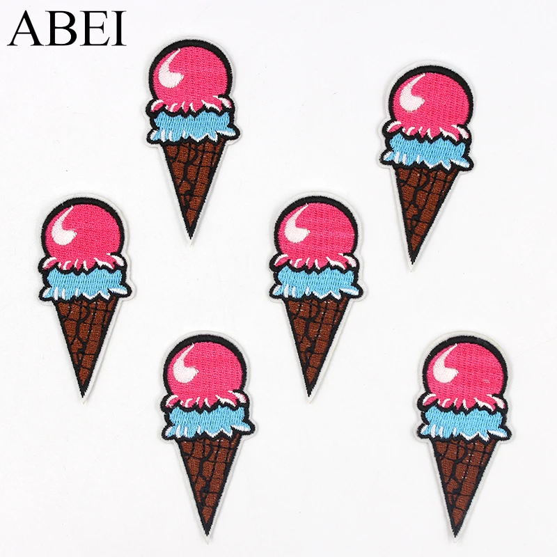 10 шт./лот аппликации сделай сам для одежды мороженого швейные тканевые нашивки