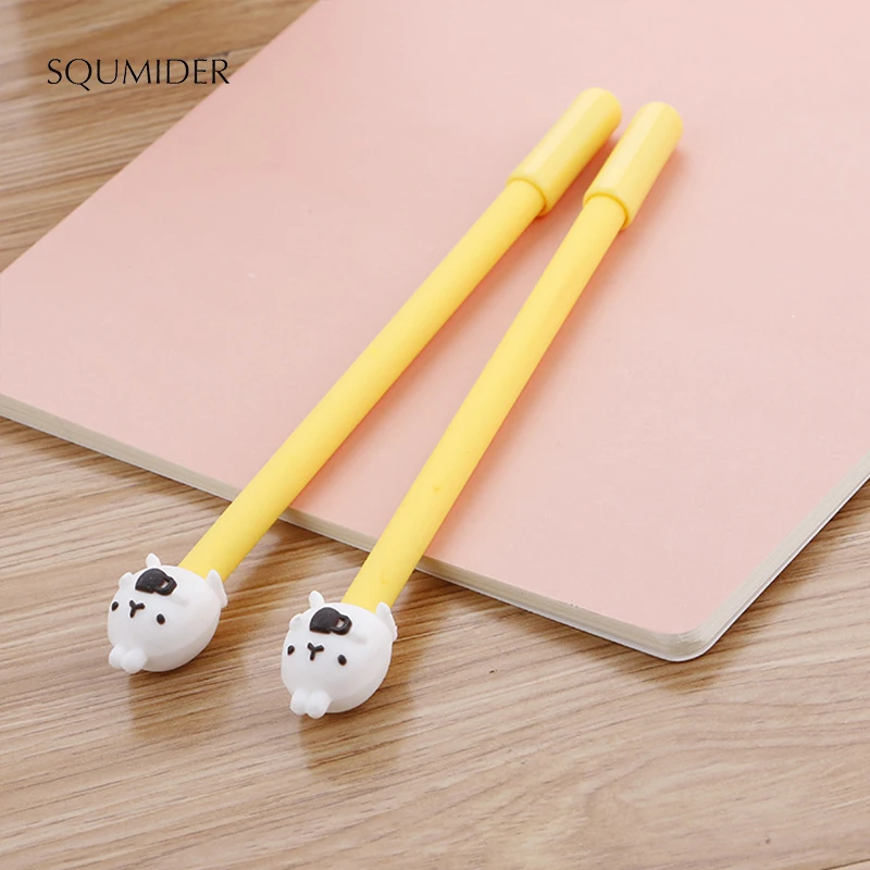 SQUMIDER 0 5 мм 2 шт. 3 цвета Творческий Кофе кролик гелевая ручка Kawaii мягкий