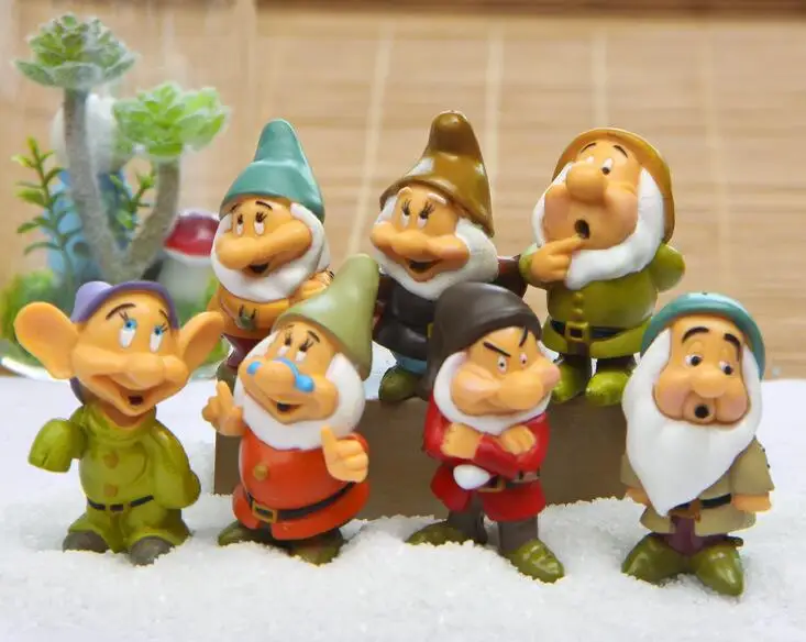 Классическая игрушечная фигурка Белоснежка и семь гномов коллекция 8 шт. в наборе