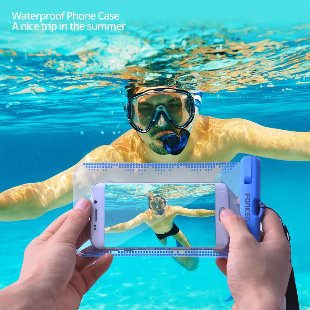 Водонепроницаемый чехол для телефона сухая сумка IPX8 подводный плавающий 6 дюймов