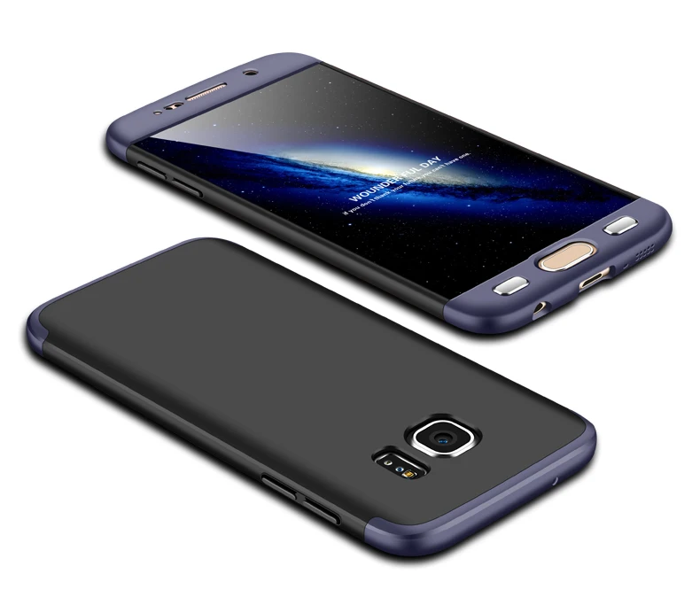Для samsung S7 чехол S7 EDGE многоцветный чехол 360 полная защита корпуса Жесткий PC Черный capas для galaxy s7 S 7 задняя крышка - Цвет: 8