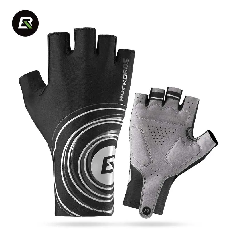 ROCKBROS Велоспорт Перчатки Дорога Велосипед Мужчины Спорт Половина Finger Против Slip