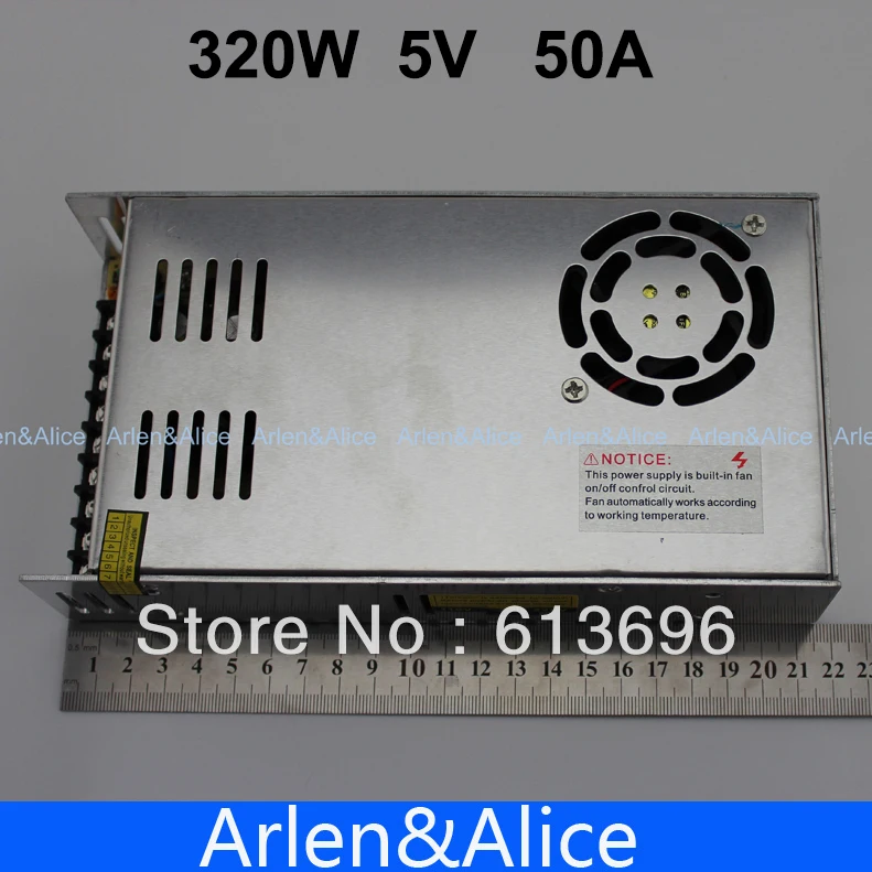 320W 5V 50A одиночный выход импульсный источник питания для светодиодной полосы