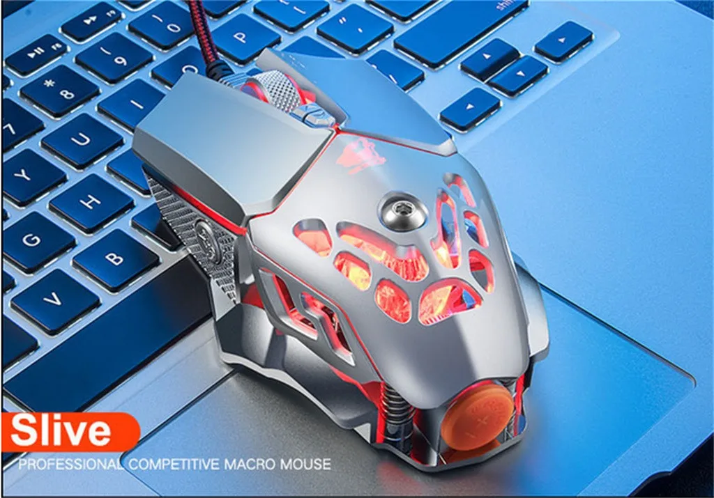 Модная Проводная игровая мышь eпула 2019 для офиса V9 2400 точек/дюйм светодиодная с