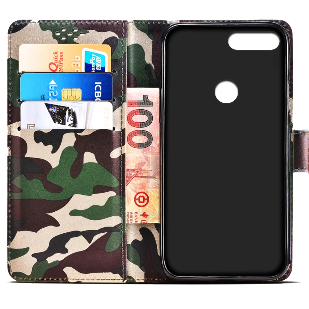 Камуфляж Чехол для Oukitel U20 плюс кошелек держатель карт из искусственной кожи