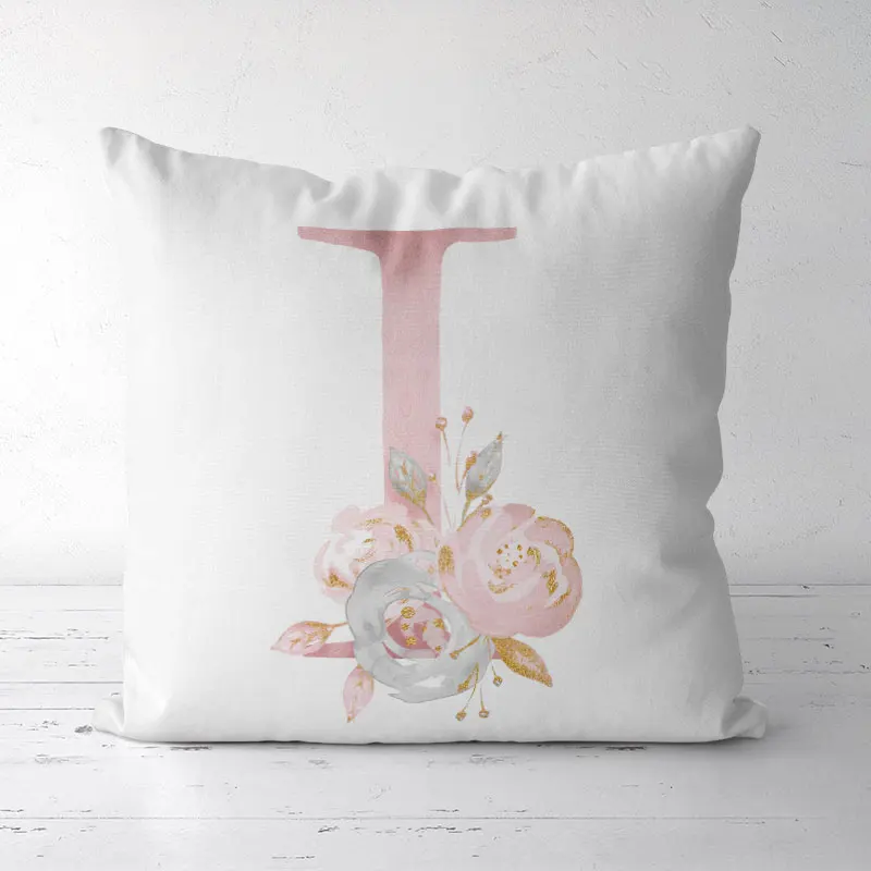 С буквенным принтом накидка для подушки английский Подушка с алфавитом на голову