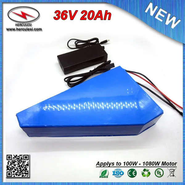 Аккумулятор для электровелосипеда треугольной формы 36 В 20 А · ч 1000 3 7 мА 30 BMS и 42 в 2