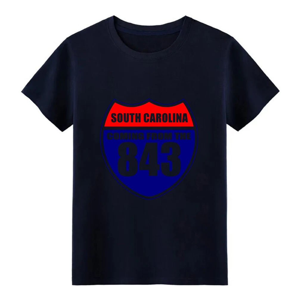 South Carolina 843 t shirt Custom cotton S-3xl Letters Loose Humor summer Formal | Мужская одежда