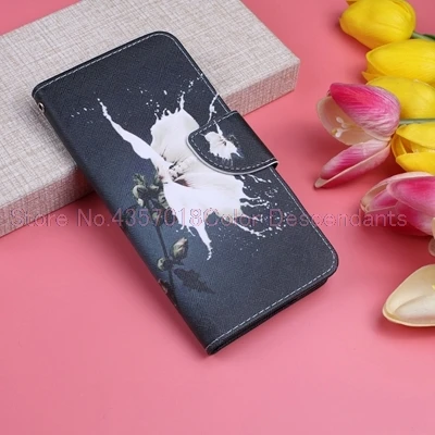 J Чехол-книжка для HUAWEI P Smart 5," ПУ Чехлы для HUAWEI FIG-LX1 LX3 FIG-L21 PSmart чехлы Кошелек ТПУ полный корпус - Цвет: J