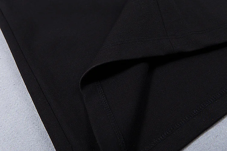 Черные Платья макси с длинным рукавом Beateen осеннее платье в пол глубоким v