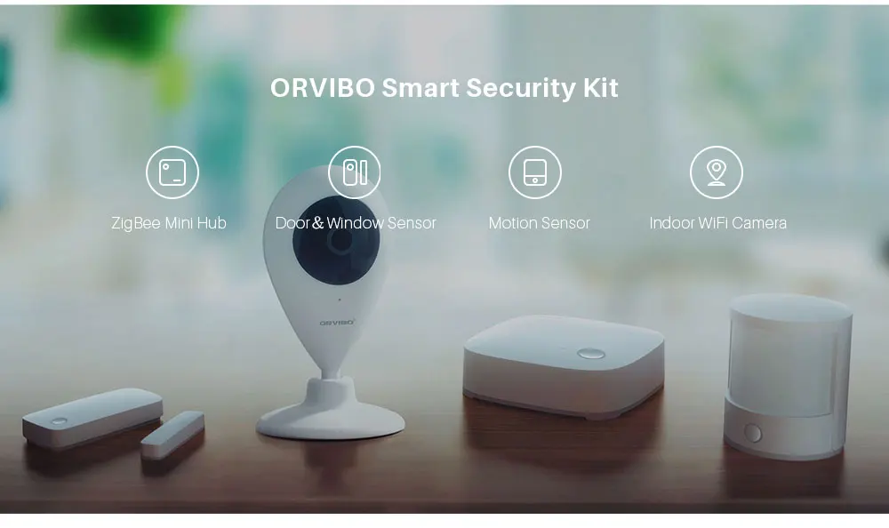 Orvibo Zigbee Беспроводной умный Комплект охранной сигнализации умный минихаб WiFi IP Webcam датчик двери окна датчик движения приложение управление