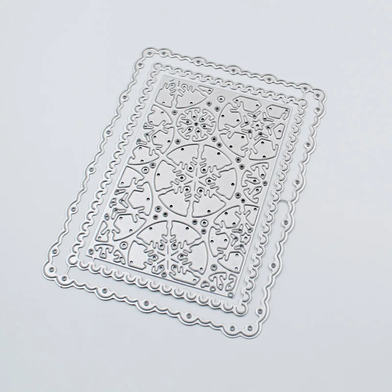 Рама со снежинками из металла трафареты для пресс-формы бумага скрапбукинга