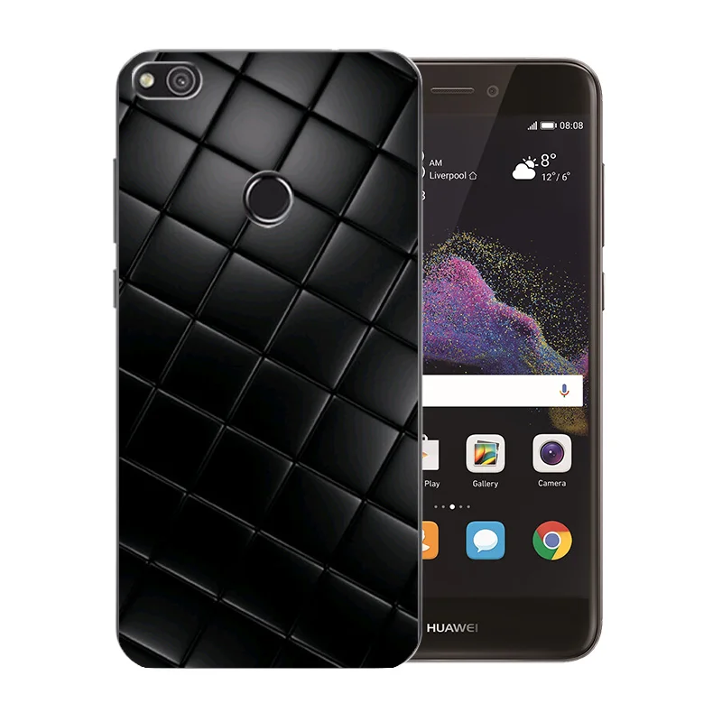 Мягкие ТПУ чехлы для телефонов Huawei P8 Lite 2017/Honor 8 Lite/P9 2017/Nova Lite/GR3 2017 цветной защитный