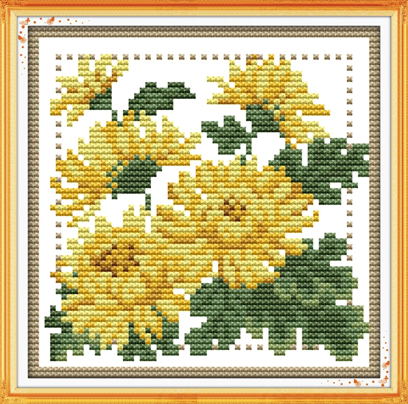 

Twelve months flower- November cross stitch kit 14ct 11ct count print canvas stitching embroidery DIY handmade needlework plus