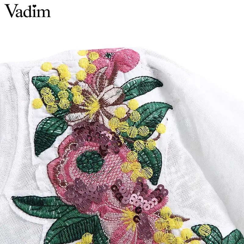 Трикотажная футболка Vadim Белая Прозрачная Футболка с о-вырезом и коротким