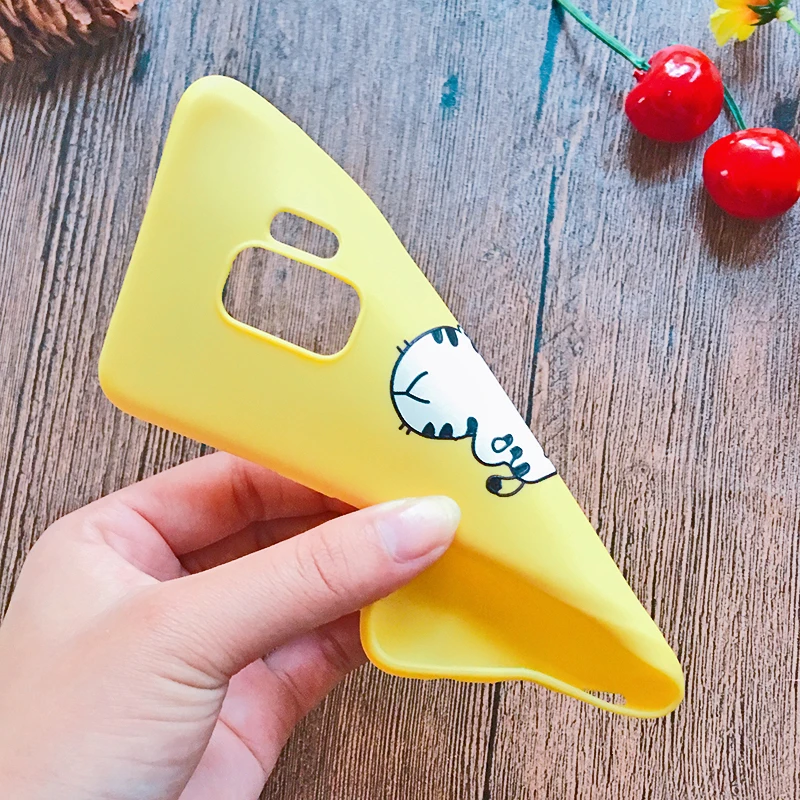 Силиконовый чехол для телефона для samsung Galaxy S10 S10E S9 плюс с милым рисунком кота чехол для samsung A50 M10 M20 A6 J5 мягкий чехол