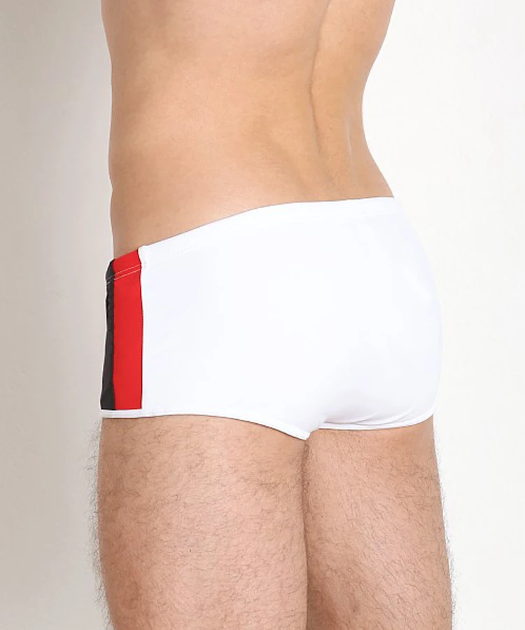 Direct Selling Men's Sexy Low-waisted White Boxers Fitness Fast Dry Hot Spring Winter Swimming