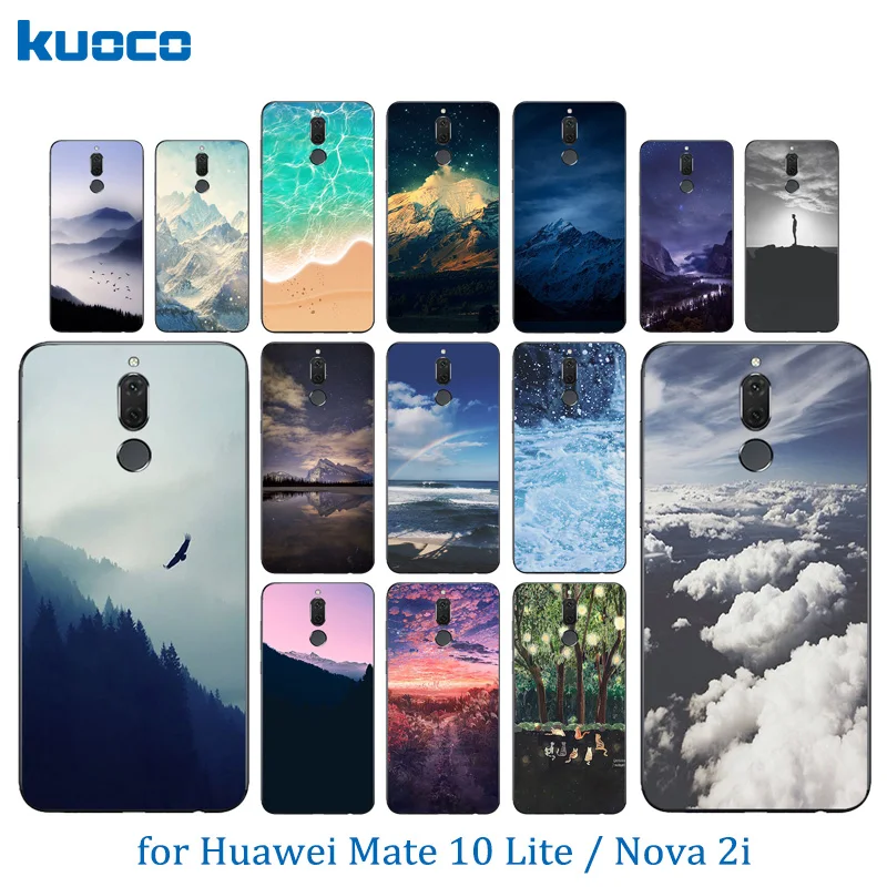 Чехол для телефона 5 9 дюйма Huawei Nova 2i мягкий силиконовый чехол Mate 10 Lite с пейзажным