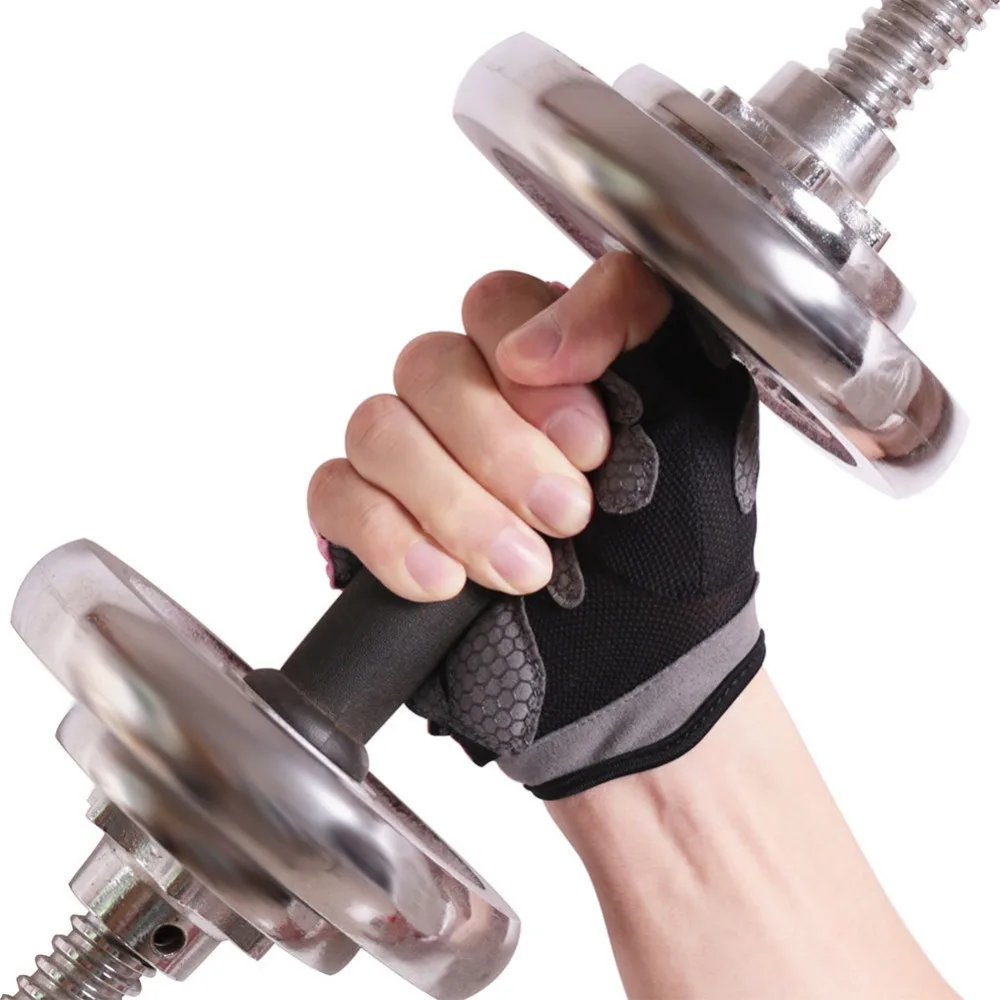 Нескользящие перчатки на полпальца для тренажерного зала тяжелой атлетики