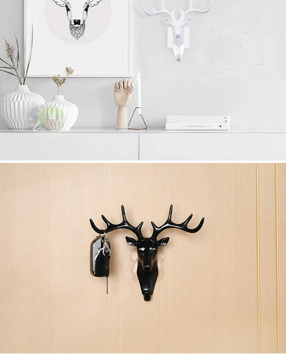 Настенные декоративные крючки рога американский стиль украшение для дома Крючки Многоцелевой стены пальто ключи Сумки Одежда Крюк для хранения