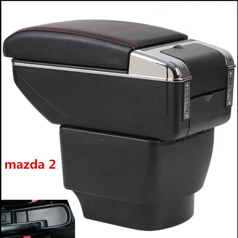 Для Mazda 2 M2 хэтчбек подлокотник коробка центральный магазин содержание для