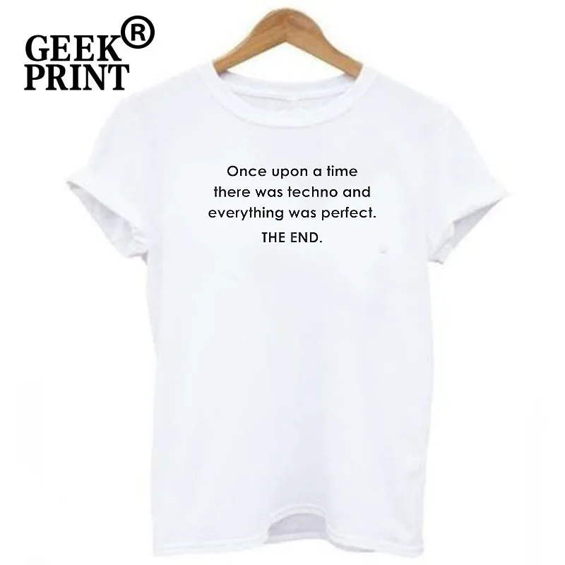 Для женщин топы техническая историю с принтом футболка для девушек лозунг музыка