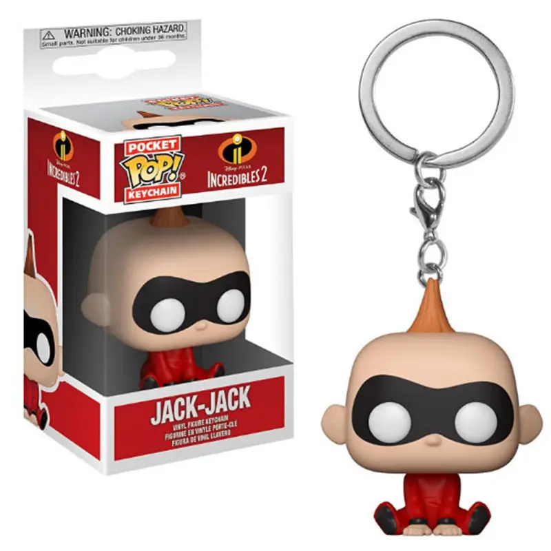 Jack-Jack Новое поступление FUNKO POP карманная игрушка брелок Marvel Железный человек Игра Престолов Дейенерис Гарри Поттер коллекционное кольцо для ключей модель подарки - Цвет: Jack-Jack