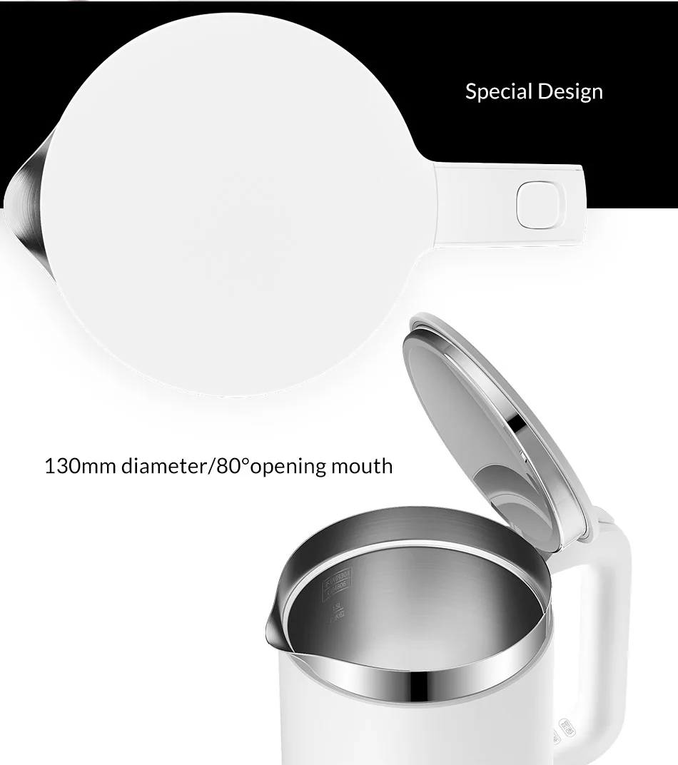 xiaomi mi JIA Электрический чайник умный постоянный контроль температуры воды mi home 1.5L Теплоизоляция чайник мобильное приложение