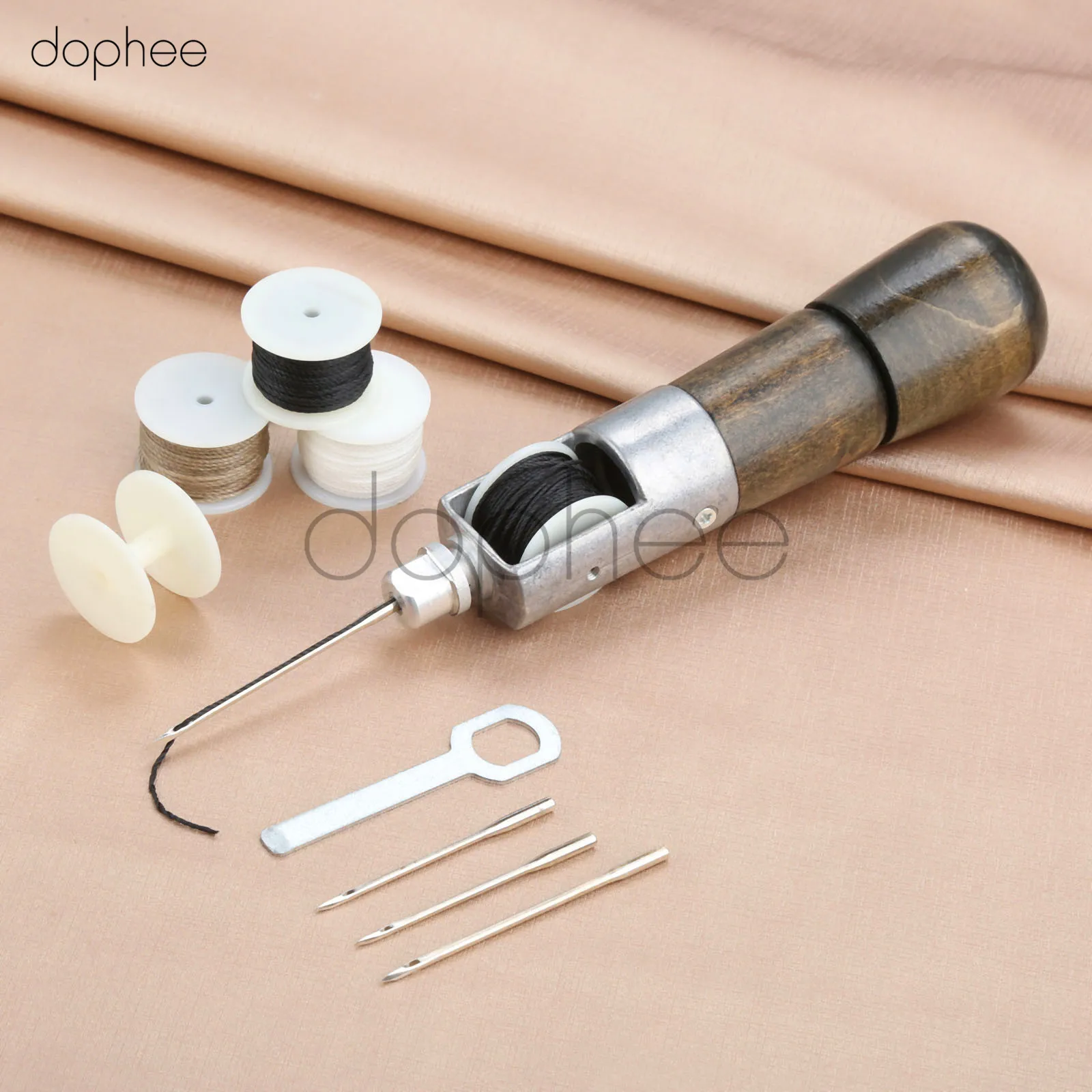 Dophee инструмент для шитья кожи DIY ручная швейная машина вощеная нить для кожаного ремесла край ремень со строчкой полоски обувной инструмент