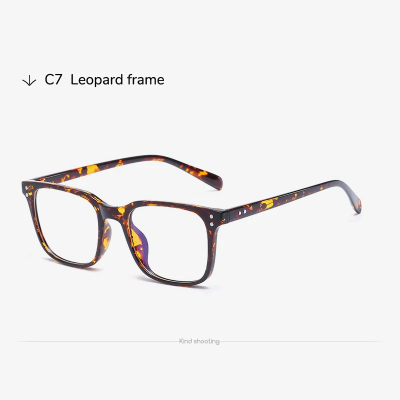 Leopard Toketorism tr90 очки, ретро очки, синий светильник, линзы для компьютера, светильник, оправа для очков, для женщин и мужчин, 5205 - Цвет оправы: Leopard