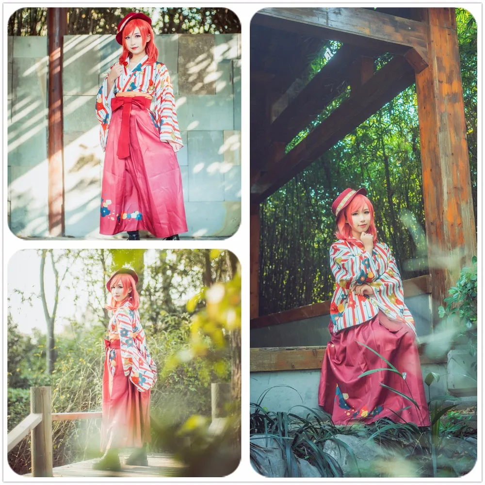 Аниме Love Live! Maki Nishikino Taisho кимоно непробужденная униформа косплей костюм на заказ