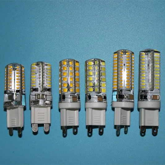Светодиодная лампа G9 G4 AC110V 220V 3014 7W 9W 12W SMD 2835 светодиодная силиконовая Прозрачная