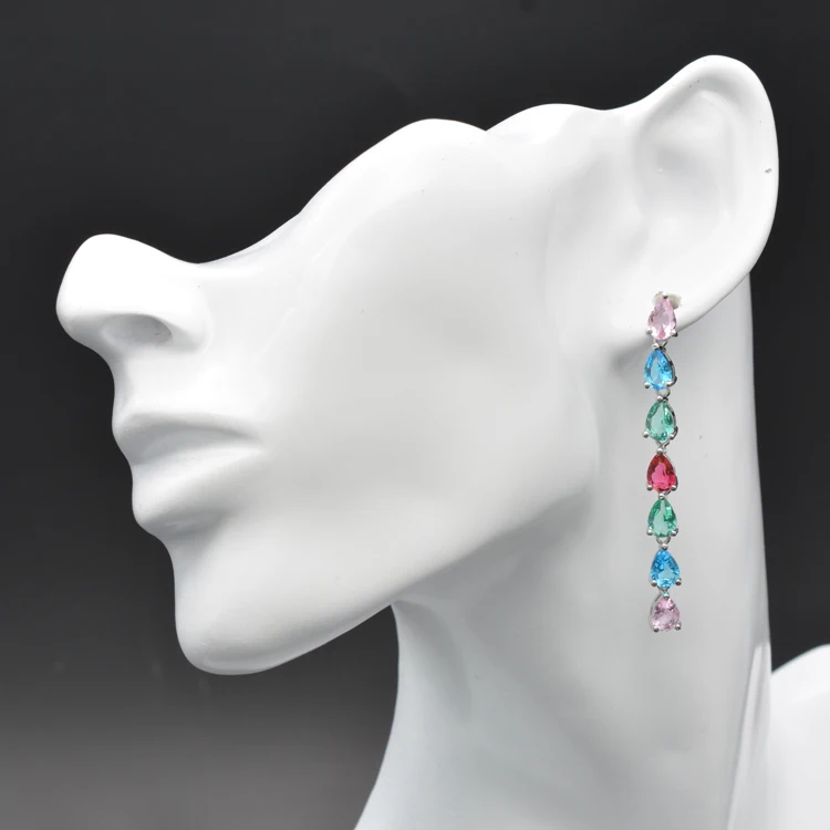 

Crystal multicolor black and white metal choose women's favorite jewelry accessories