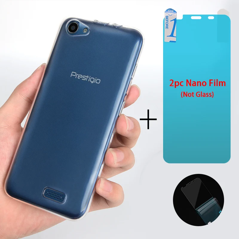 Чехол для Prestigio Muze E5 LTE мягкий силиконовый чехол из ТПУ защитная нано пленка