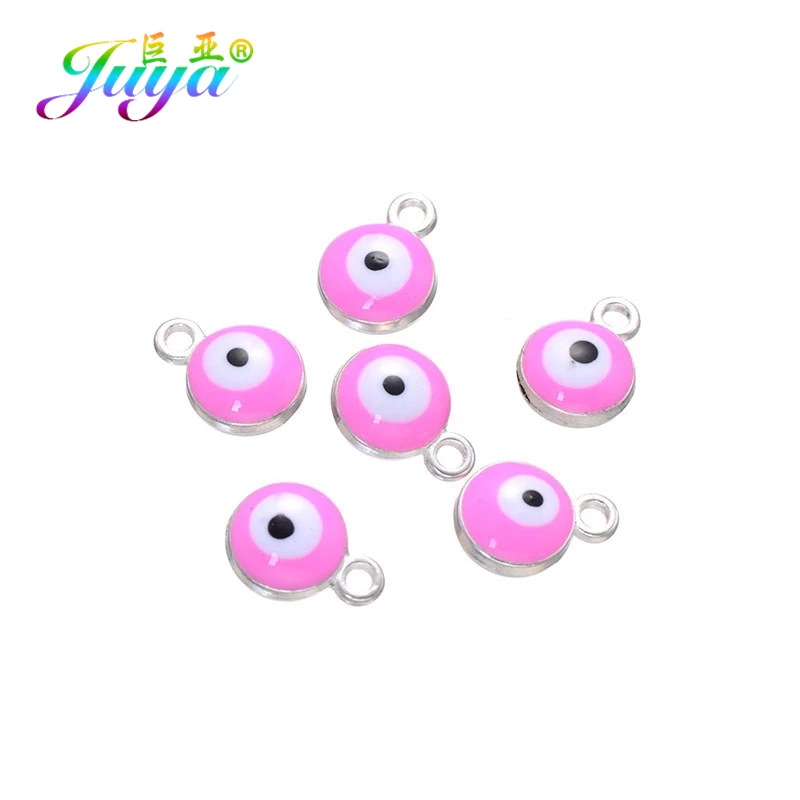 30 Pieces As Photo Juya DIY турецкие ювелирные изделия компоненты ручной работы Красочные Lucite Эмаль Подвески сглаза кулон для женщин мужчин классические ювелирные изделия - Окраска металла: 30 Pieces As Photo