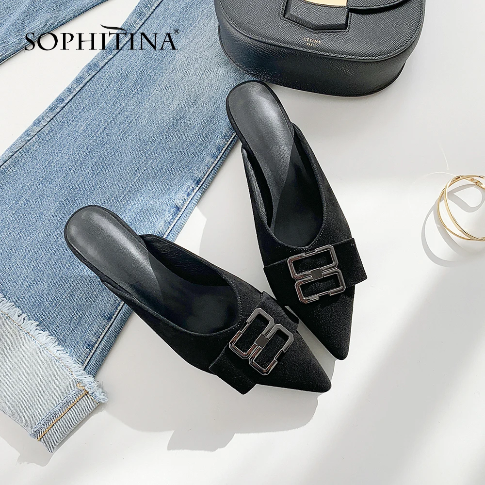 SOPHITINA/Специальные женские туфли лодочки Модные детские замшевые высокого