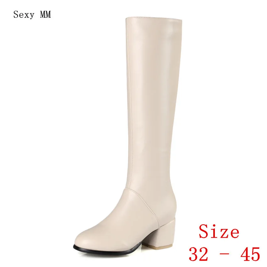 

Spring Autumn Women Knee High High Heel Boots High Heels Woman Thigh High Long Boots Botas Plus Size 32 33 - 40 41 42 43 44 45