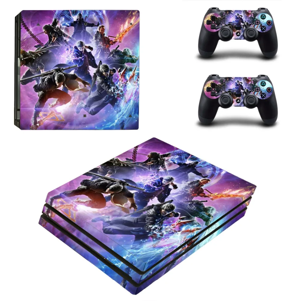 PS4 Pro переводная картинка наклейка для Sony PlayStation 4 консоли и 2 контроллер кожи