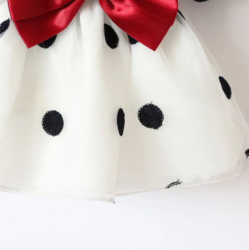 

New Korean girls dress delicate organza bow princess dress children clothing long sleeve dress