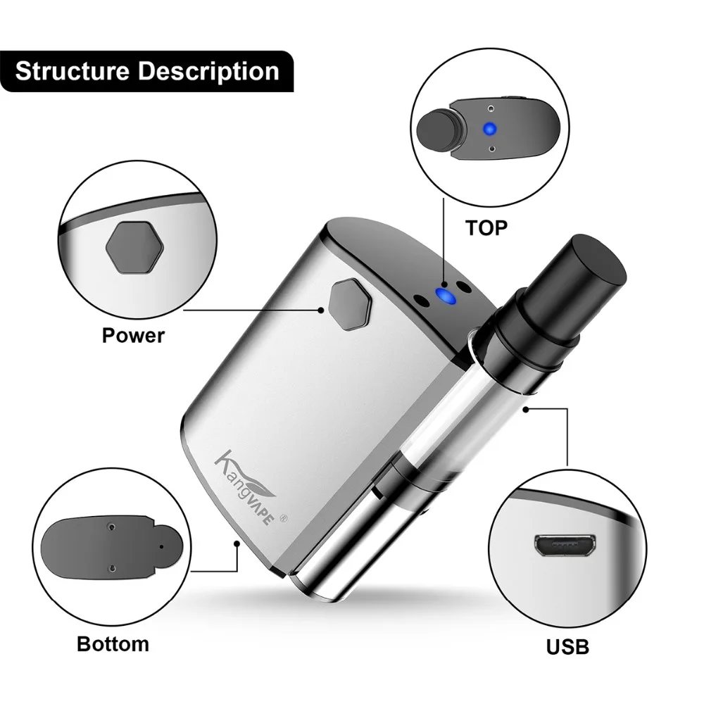 Стартовый набор Kangvape Mini 420 батарея 400 мАч испаритель 0 5 мл керамический картридж