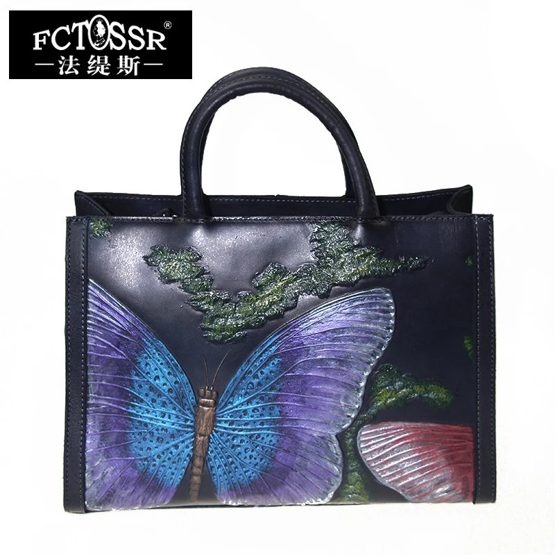 Сумка на плечо женская из натуральной кожи винтажный саквояж ручной работы