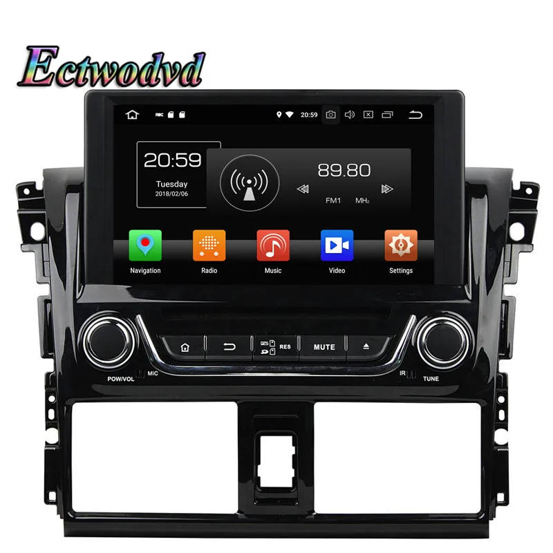Ectwodvd Octa Core 4G Android 8 0/4 ядра 1 автомобильный мультимедийный DVD плеер для Toyota 2014 Yaris