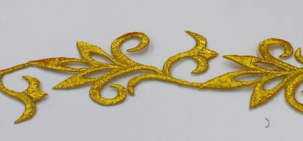 Косплей, Кружевная аппликация, золотая вышивка, отделка, 3 ярда, костюм, тесьма, железная, винтажная отделка, золотые и серебряные, венецианские пояса, ширина 3,6 см - Цвет: Gold