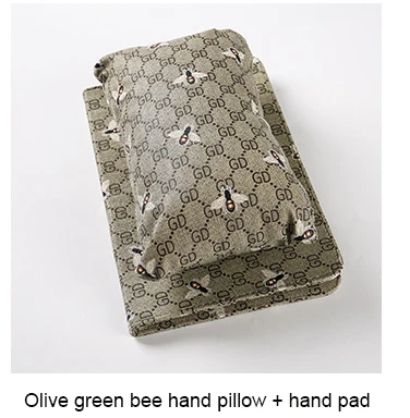 Olive green Держатель для ногтей angnya Bee, подушки для рук, мягкая губка для рук из искусственной кожи, Складная портативная и моющаяся подушка для дизайна ногтей - Цвет: Olive green