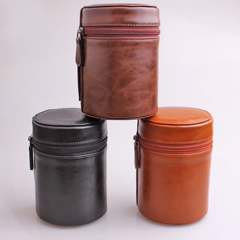 Новый 3 вида цветов Чехол из искусственной кожи с жестким объективом для камеры