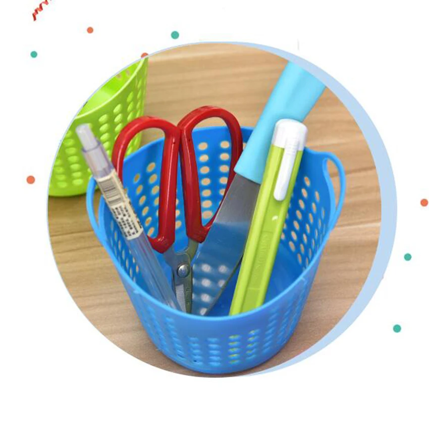 

The New Stationery Square Iron Spray Anti-Rust Pen Holder Metal Pen Holder Desktop Storage Of Debris Tube Pencil Rack