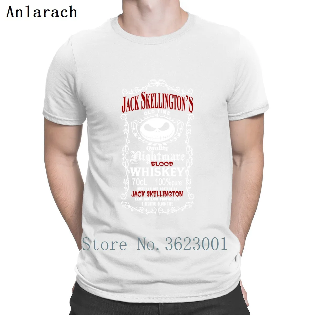 Jack Skellington футболка для виски забавная повседневная одежда хлопковая Футболка с