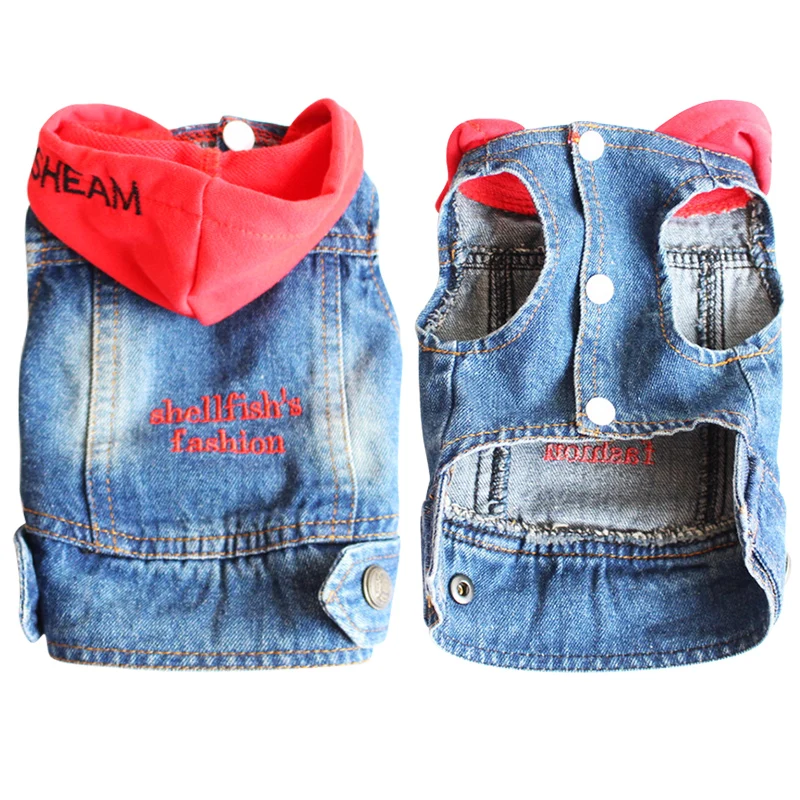 Новинка 2019 джинсовая одежда для собак ковбойская с дырками маленьких осенняя