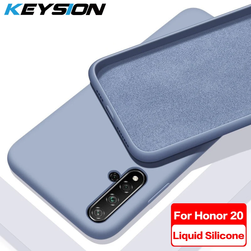 Оригинальный тонкий жидкий силиконовый чехол KEYSION для Huawei Honor 20 Pro 10 Lite 10i гелевый